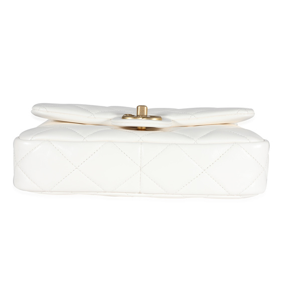 Chanel White Quilted Lambskin Small Funky Town Flap Bag - Picture 5 of 8